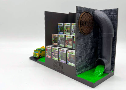 Soda Coaster® Itsy Bitsy Deluxe TMNT Inspired Display for Funko® Bitty Pop and Rides